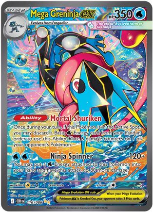 Mega Greninja ex 116/086 — ME04 Chaos Rising holofoil